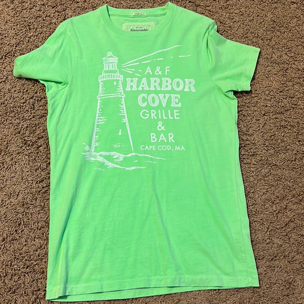 Abercrombie and fitch men’s size medium lime green tshirt